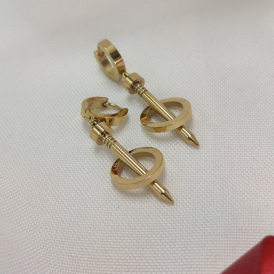 Xena - Industrial Hoop Earrings