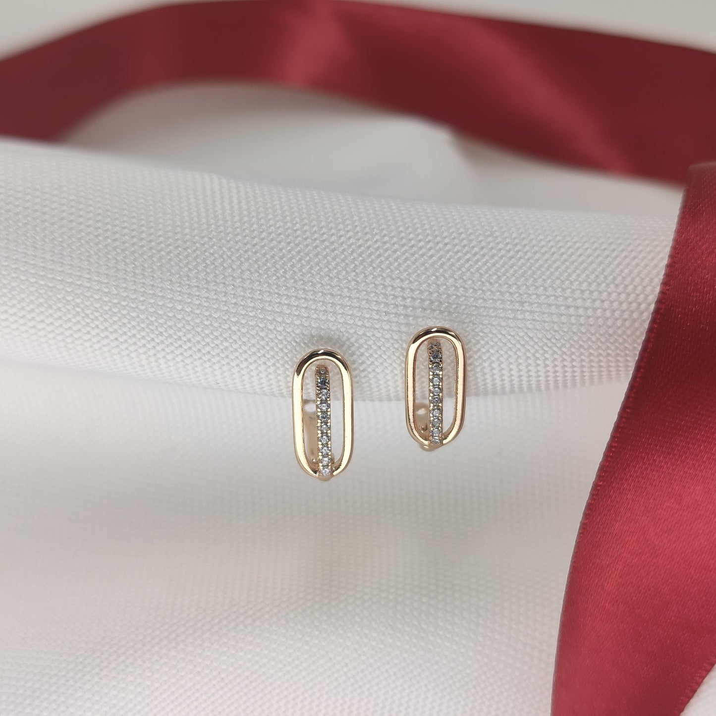 Fiona - Pavé Stud Earrings with Zirconia