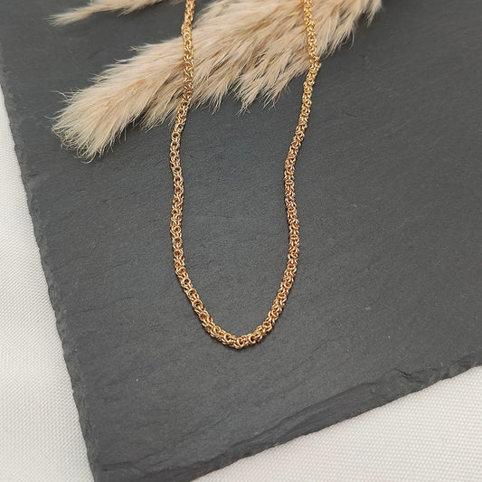 Naomi rope chain necklace and Mia geometric hoop earrings, gold-tone