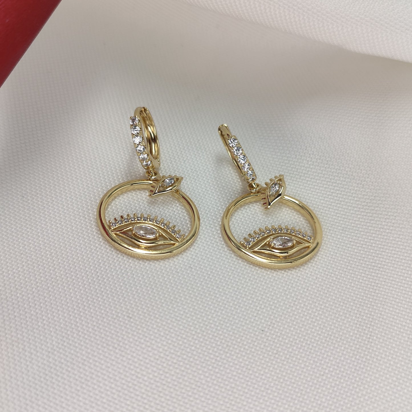 Iris - Eye Charm Earrings With Zirconia